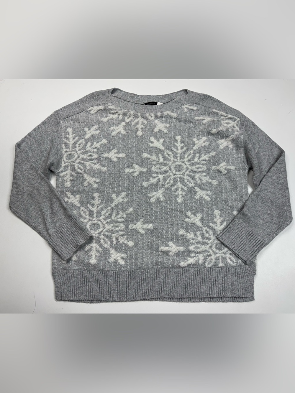 NWT Talbots Bateau Neck Sparkle Snowflake Sweater Womens Large - Picture 11 of 11